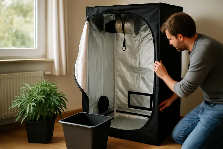 Growbox einrichten: Vom leeren Zelt zum ersten Run